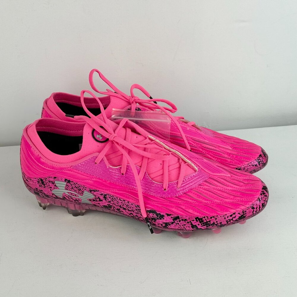 Men's 10 - Under Armour Magnetico Elite 4 FG Pitch Viper Soccer Cleats - Pink